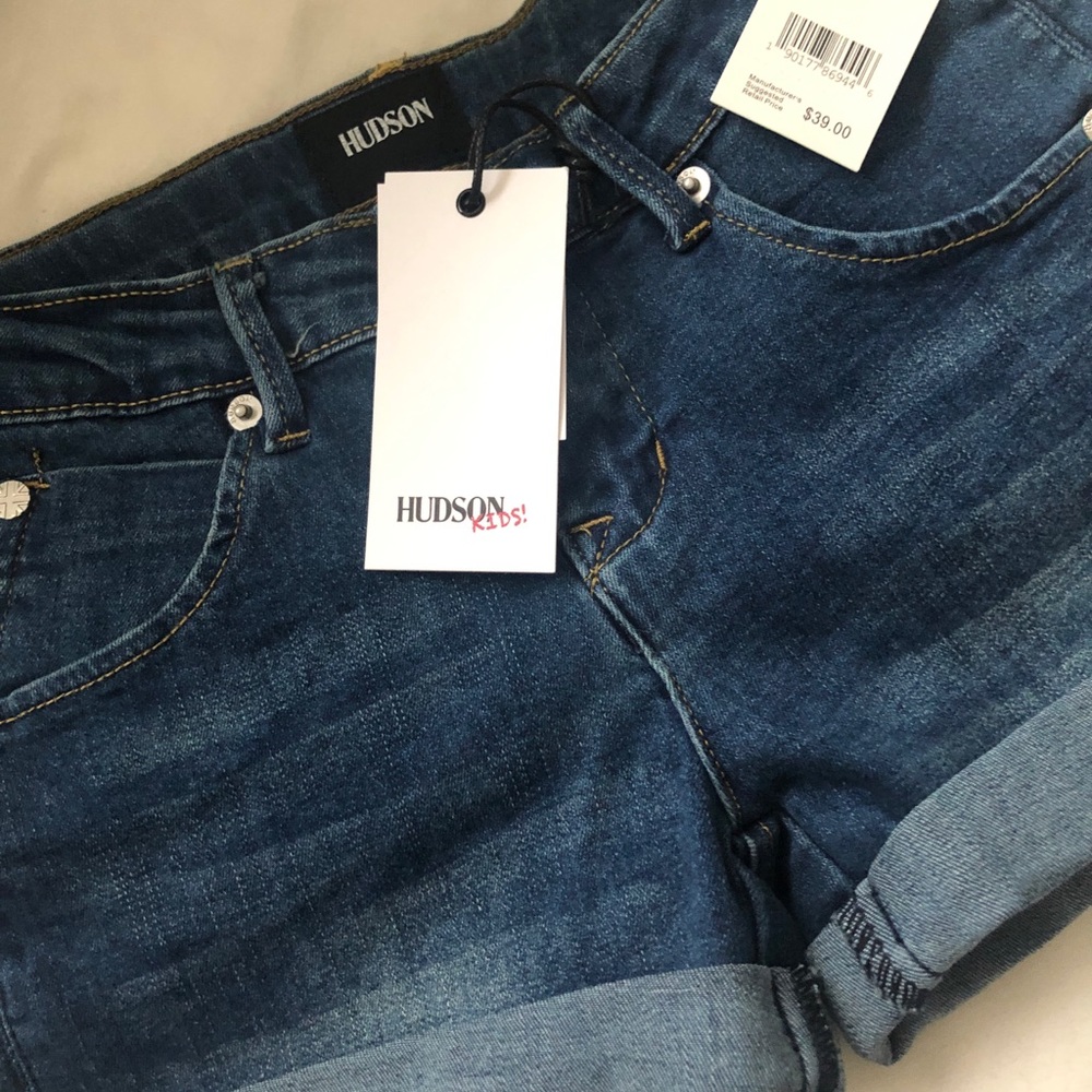 Brand new Girls 12 Hudson cuffed denim shorts